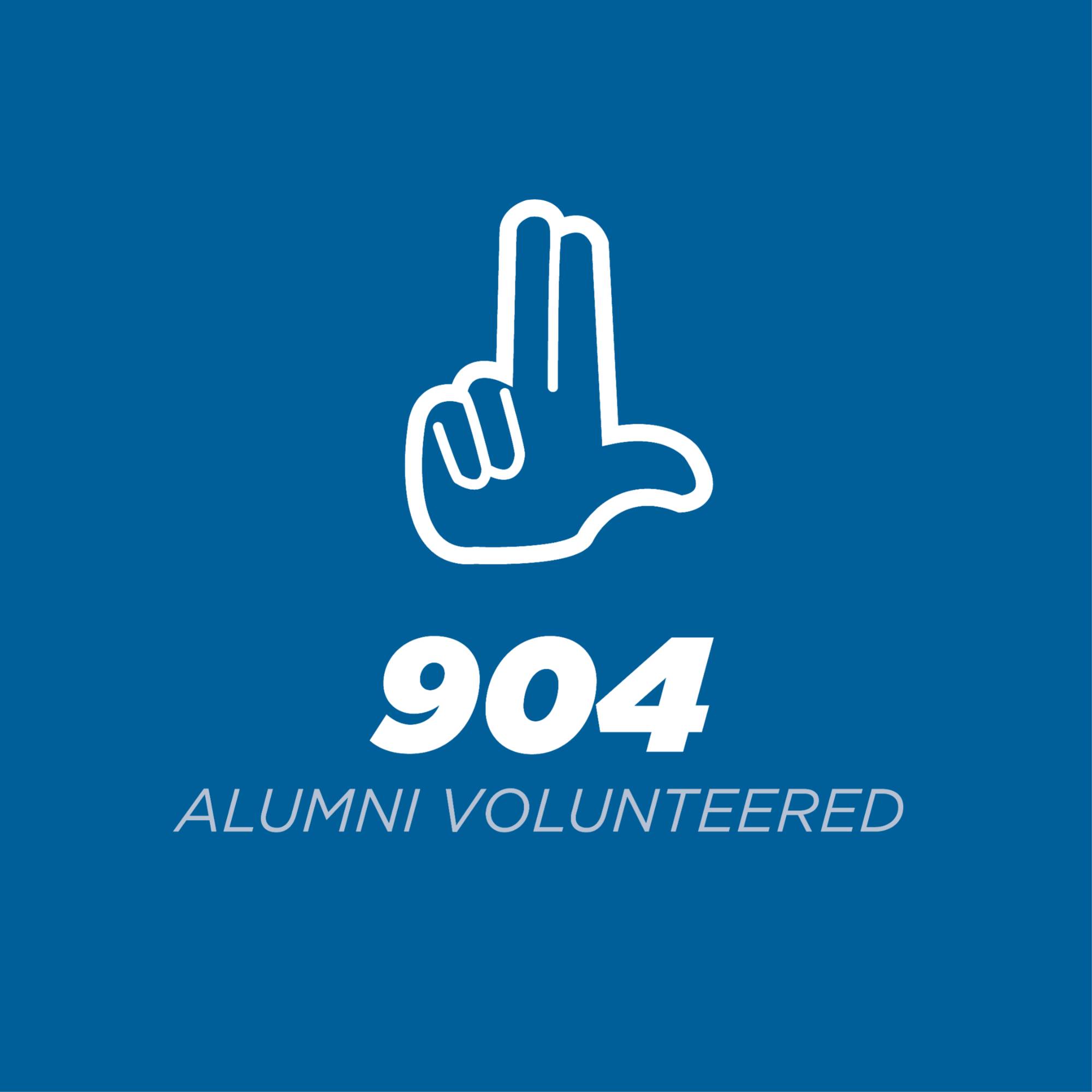 904 alumni volunteered